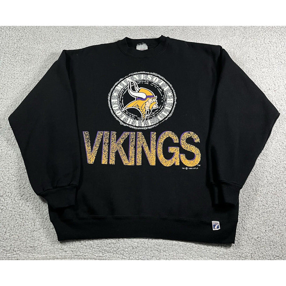 Minnesota Vikings Sweatshirt Men L Crewneck Football NFL 90s Logo 7 Pullover VTG - Picture 1 of 14